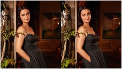 Dia’s fashion diaries are getting better by the day. A few days back, the actor shared a slew of pictures of herself rocking a long black slip dress. (Instagram/@diamirzaofficial) Dia’s fashion diaries are getting better by the day. A few days back, the actor shared a slew of pictures of herself rocking a long black slip dress. (Instagram/@diamirzaofficial)