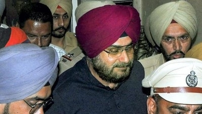 Congress leader Navjot Singh Sidhu comes out after his medical examination at Rajindra Hospital in Patiala. (PTI file) Congress leader Navjot Singh Sidhu comes out after his medical examination at Rajindra Hospital in Patiala. (PTI file)