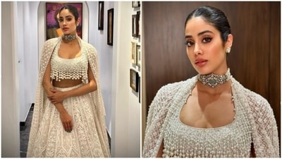 Janhvi Kapoor, in a lehenga, looks right out of a fairytale (Instagram/@janhvikapoor) Janhvi Kapoor, in a lehenga, looks right out of a fairytale (Instagram/@janhvikapoor)