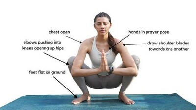 Alia Bhatt’s trainer demonstrates yoga asanas using a wall (Instagram/anshukayoga)