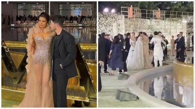 Priyanka Chopra and Nick Jonas were also spotted catching up with Deepika Padukone. (File Photo)