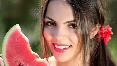 2. Hydrate with watermelon: Watermelon is 92% water and packed with vitamins A, C and E, making it the perfect hydrating snack for those hot summer days. It also contains lycopene, an antioxidant known to protect the skin from UV damage. (Pixabay) 2. Hydrate with watermelon: Watermelon is 92% water and packed with vitamins A, C and E, making it the perfect hydrating snack for those hot summer days. It also contains lycopene, an antioxidant known to protect the skin from UV damage. (Pixabay)