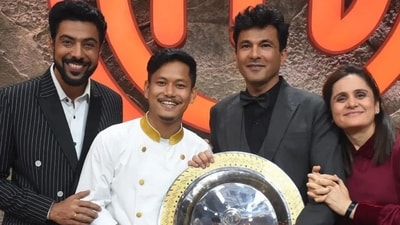 Nayanjyoti Saikia poses with Ranveer Brar, Vikas Khanna and Garima Arora after being declared MasterChef India 7 winner. Nayanjyoti Saikia poses with Ranveer Brar, Vikas Khanna and Garima Arora after being declared MasterChef India 7 winner.