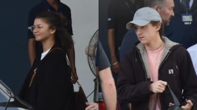 Tom Holland and Zendaya were spotted at the Mumbai airport on March 31. Both were seen in comfy casual wear. (File Photo) Tom Holland and Zendaya were spotted at the Mumbai airport on March 31. Both were seen in comfy casual wear. (File Photo)