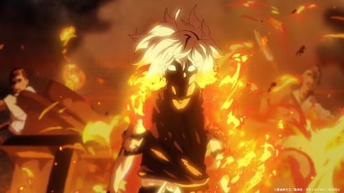 Gabimaru showcasing his incredible power by unleashing a fiery vortex. (MAPPA)