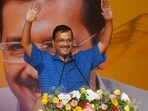 AAP convener and Delhi Chief Minister Arvind Kejriwal addresses the party's 'Samkalpa Sabha', in Guwahati, Sunday, April 2. AAP convener and Delhi Chief Minister Arvind Kejriwal addresses the party's 'Samkalpa Sabha', in Guwahati, Sunday, April 2.