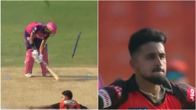 Umran Malik dismisses Devdutt Padikkal (IPL) Umran Malik dismisses Devdutt Padikkal (IPL)