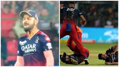 Kohli came up with an animated reaction after the incident (AP-Twitter)