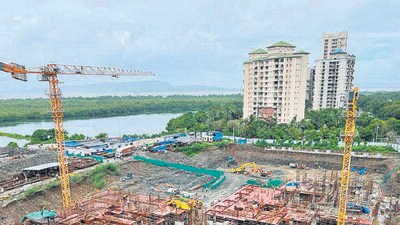 In a warning to the builder – Mistry Constructions – the HC has said that any work being carried out on-site may be subject to the outcome of the petition filed by Navi Mumbai resident Sunil Agarwal seeking to halt construction on the upmarket Palm Beach Road, next to the Seawoods NRI complex. It is contiguous with the NRI and Talawe wetlands, which are important flamingo habitats. (HT PHOTO) In a warning to the builder – Mistry Constructions – the HC has said that any work being carried out on-site may be subject to the outcome of the petition filed by Navi Mumbai resident Sunil Agarwal seeking to halt construction on the upmarket Palm Beach Road, next to the Seawoods NRI complex. It is contiguous with the NRI and Talawe wetlands, which are important flamingo habitats. (HT PHOTO)