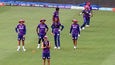 Rajasthan Royals (RR) team players during their practice session (PTI) Rajasthan Royals (RR) team players during their practice session (PTI)