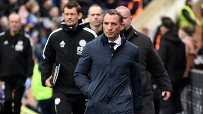 Former Leicester City manager Brendan Rodgers before a match (REUTERS)