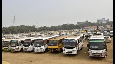 The decision to phase out diesel buses were taken to curb air pollution, an officer said. (HT Photo) The decision to phase out diesel buses were taken to curb air pollution, an officer said. (HT Photo)