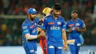 Rohit Sharma with Arshad Khan Rohit Sharma with Arshad Khan