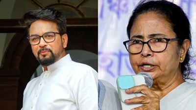 Union minister Anurag Thakur and West Bengal Chief Minister and TMC supremo Mamata Banerjee. (HT/PTI) Union minister Anurag Thakur and West Bengal Chief Minister and TMC supremo Mamata Banerjee. (HT/PTI)