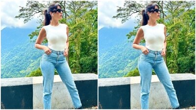 “Its a vibe out here in Ooty! First day of shoot was,” Nora further added as she shared the pictures of herself against the backdrop of the mountains. (Instagram/@norafatehi) “Its a vibe out here in Ooty! First day of shoot was,” Nora further added as she shared the pictures of herself against the backdrop of the mountains. (Instagram/@norafatehi)