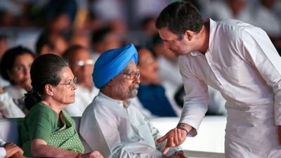 Sonia Gandhi, Manmohan Singh and Rahul Gandhi at a Congress event. (PTI file) Sonia Gandhi, Manmohan Singh and Rahul Gandhi at a Congress event. (PTI file)
