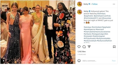 Zendaya and Tom posed with Gigi Hadid, Penelope Cruz, and stylist Law Roach.