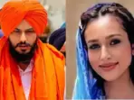 Waris Punjab De chief Amritpal Singh and his wife Kirandeep Kaur.