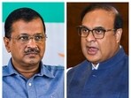 Delhi chief minister Kejriwal and his Assam counterpart Himanta Biswa Sarma . Delhi chief minister Kejriwal and his Assam counterpart Himanta Biswa Sarma .