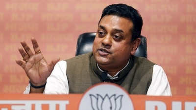 BJP spokesperson Sambit Patra addresses a press conference. (ANI file)