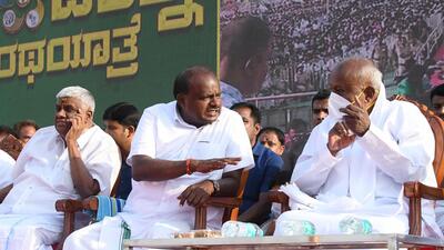 Feud over the Hassan ticket in the Janata Dal (Secular) or JD (S) continues ahead of the Karnataka assembly elections (PTI)