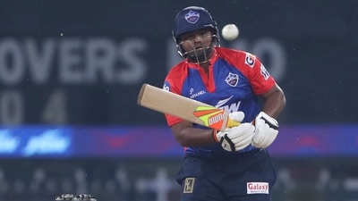 Sarfaraz Khan of Delhi Capitals bats during IPL 2023 clash against Lucknow Super Giants (AP)