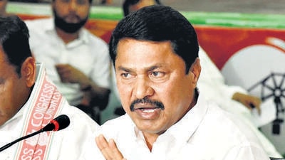 Patna, Bihar, India - March. 29, 2023: Maharashtra Pradesh Congress Committee president Nana Patole addressing a press conference at Sadaquat Ashram in Patna , Bihar,India, Wednesday, March, 29, 2023. (Photo by Santosh Kumar / Hindustan Times) Patna, Bihar, India - March. 29, 2023: Maharashtra Pradesh Congress Committee president Nana Patole addressing a press conference at Sadaquat Ashram in Patna , Bihar,India, Wednesday, March, 29, 2023. (Photo by Santosh Kumar / Hindustan Times)