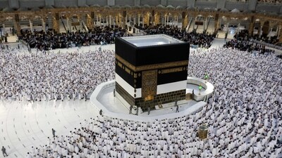 Hajj Pilgrimage: Muslim pilgrims pray around the Kaaba at the Grand Mosque, in Saudi Arabia's holy city of Mecca. (AFP) (Photo by Christina ASSI / AFP ) Hajj Pilgrimage: Muslim pilgrims pray around the Kaaba at the Grand Mosque, in Saudi Arabia's holy city of Mecca. (AFP) (Photo by Christina ASSI / AFP )