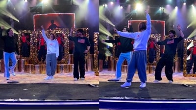 Shah Rukh Khan and Shiamak Davar rehearse to one of their popular songs from Dil To Pagal Hai in an old video.