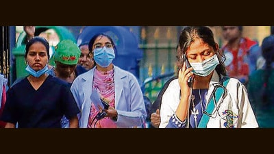 The Haryana health and family welfare minister, Anil Vij on Monday announced that wearing mask will now be mandatory if the number of people assembled is over 100, a decision taken in view of the rise in Covid-19 cases. (PTI File Photo) The Haryana health and family welfare minister, Anil Vij on Monday announced that wearing mask will now be mandatory if the number of people assembled is over 100, a decision taken in view of the rise in Covid-19 cases. (PTI File Photo)