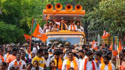 While the BJP was banking on chief minister Basavaraj Bommai’s “clean image” to retain power in the state, allegations of graft and irregularities levelled against the government by a section of people including teachers and builders came as a shot in the arm for the opposition. (PTI) While the BJP was banking on chief minister Basavaraj Bommai’s “clean image” to retain power in the state, allegations of graft and irregularities levelled against the government by a section of people including teachers and builders came as a shot in the arm for the opposition. (PTI)