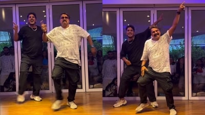 The image shows Amol Kamble dancing with Harsh Kumar to Dum Dum. (Instagram/@amolkamble2799) The image shows Amol Kamble dancing with Harsh Kumar to Dum Dum. (Instagram/@amolkamble2799)
