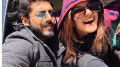 Sheezan Khan and Tunisha Sharma in a throwback pic that he has shared.