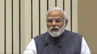 Prime Minister Narendra Modi at CBI's diamond jubilee celebrations on Monday. (PTI) Prime Minister Narendra Modi at CBI's diamond jubilee celebrations on Monday. (PTI)