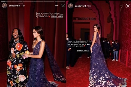 Zendaya thanked NMACC India and Rahul Mishra after attending the event.