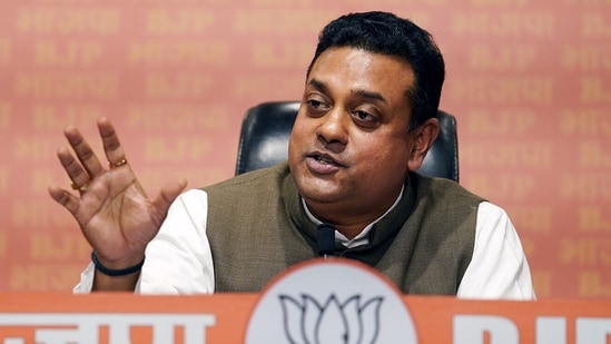 BJP spokesperson Sambit Patra addresses a press conference. (ANI file)