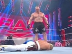 Brock Lesnar betrayed Cody Rhodes at the start of their tag team match against Roman Reigns and Solo Sikoa, Lesnar mercilessly beat Rhodes.(Twitter)