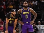 LeBron James #6 and Anthony Davis #3 of the Los Angeles Lakers LeBron James #6 and Anthony Davis #3 of the Los Angeles Lakers