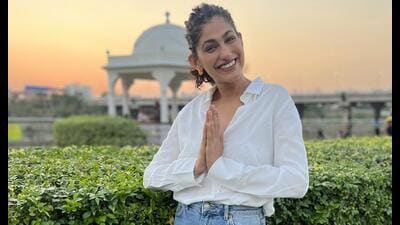 Actor Kubbra Sait at Lucknow Riverfront (Deep Saxena/HT)