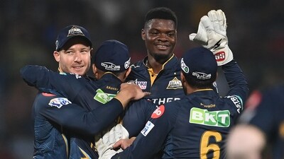 Conditions were perfect for fast bowling and Alzarri Joseph and Mohammed Shami did the initial damage as Hardik Pandya won the toss and chose to bowl (AFP) Conditions were perfect for fast bowling and Alzarri Joseph and Mohammed Shami did the initial damage as Hardik Pandya won the toss and chose to bowl (AFP)
