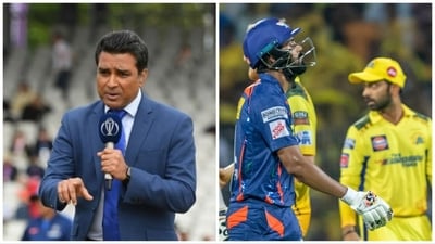 Sanjay Manjrekar opined that KL Rahul went into a shell when Mayers was busy tormenting the CSK bowlers (AP-Getty Images)
