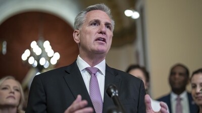 Kevin McCarthy: House Speaker Kevin McCarthy talks to reporters at the Capitol in Washington. (AP) Kevin McCarthy: House Speaker Kevin McCarthy talks to reporters at the Capitol in Washington. (AP)