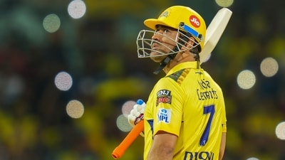 Chennai: Chennai Super Kings captain MS Dhoni during the IPL 2023 cricket match between Chennai Super Kings and Lucknow Super Giants, at M. A. Chidambaram Stadium, in Chennai, Monday, April 3, 2023. (PTI Photo/R Senthil Kumar)(PTI04_03_2023_000319B) (PTI) Chennai: Chennai Super Kings captain MS Dhoni during the IPL 2023 cricket match between Chennai Super Kings and Lucknow Super Giants, at M. A. Chidambaram Stadium, in Chennai, Monday, April 3, 2023. (PTI Photo/R Senthil Kumar)(PTI04_03_2023_000319B) (PTI)