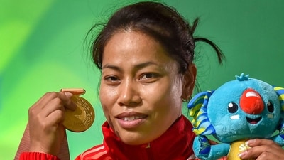 CWG gold medalist weightlifter Sanjita Chanu poses for a photo (PTI/File Photo) CWG gold medalist weightlifter Sanjita Chanu poses for a photo (PTI/File Photo)