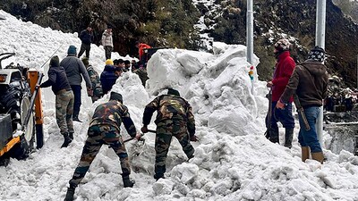 The tourists were not permitted to travel beyond Milestone 13 due to inclement weather, but they forced the tour operators and the drivers to take them to the area where the incident happened, a police officer said. (PTI) The tourists were not permitted to travel beyond Milestone 13 due to inclement weather, but they forced the tour operators and the drivers to take them to the area where the incident happened, a police officer said. (PTI)