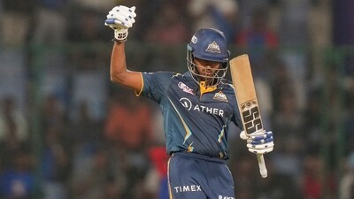 Sai Sudharshan scored a masterful 62 not out off 48 balls as Gujarat Titans completed yet another clinical chase to beat the Delhi Capitals (PTI) Sai Sudharshan scored a masterful 62 not out off 48 balls as Gujarat Titans completed yet another clinical chase to beat the Delhi Capitals (PTI)
