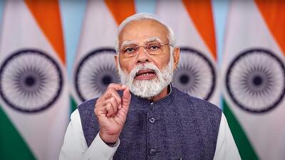 Prime Minister Narendra Modi addressing the conference. (PTI) Prime Minister Narendra Modi addressing the conference. (PTI)