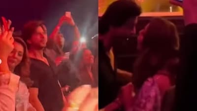Shah Rukh Khan and Gauri Khan danced to AP Dhillon's song. Shah Rukh Khan and Gauri Khan danced to AP Dhillon's song.