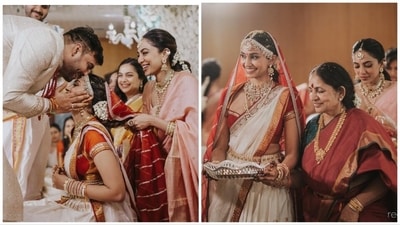 Sobhita Dhulipala at her sister's wedding.