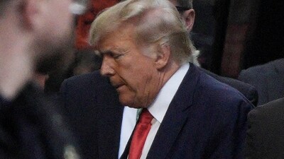 Donald Trump Arraignment: Former US President Donald Trump arrives at Trump Tower. (Reuters)